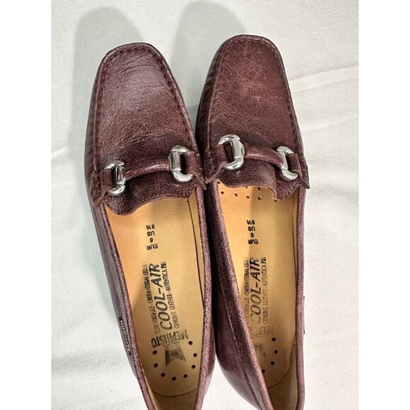 Mephisto Cool Air Natala Brown Size 8.5 Leather Ring Strap Comfort Loafers Shoes - Picture 1 of 8